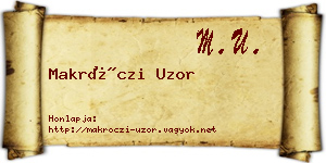 Makróczi Uzor névjegykártya